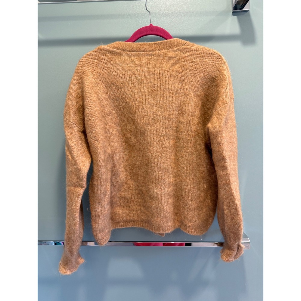 Sézane Paris Mia Button-Front Cardigan Sweater Mohair Wool Large fits XL - Picture 5 of 8